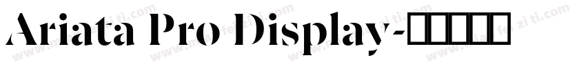 Ariata Pro Display字体转换